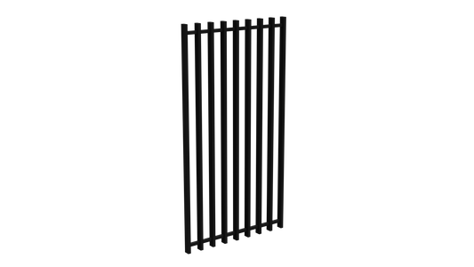 BARR Batten Aluminium Fence Gate | 975mm W x 1800mm H | White & Black