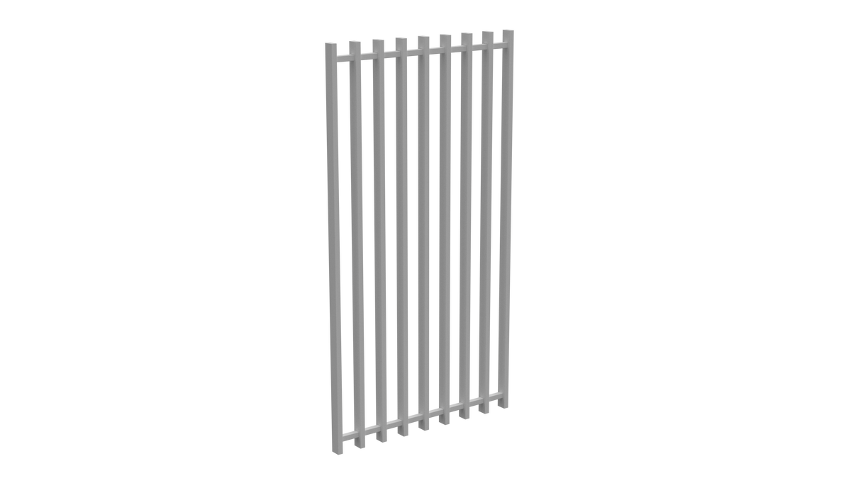 BARR Batten Aluminium Fence Gate | 975mm W x 1800mm H | White & Black