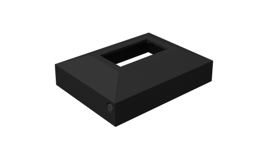 BARR Batten Fence Post Base Plate Cover | 2 Part Domical | White & Black