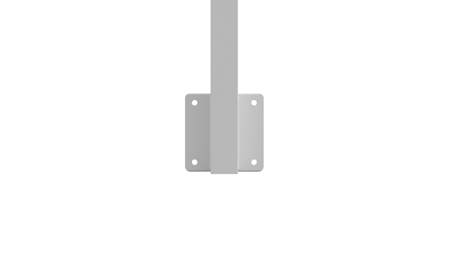 Face Mount Fence Post | Mid | 50x50mm Aluminium | 1500mm | Black, White & Monument