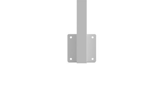 Face Mount Fence Post | Mid | 50x50mm Aluminium | 1500mm | Black, White & Monument
