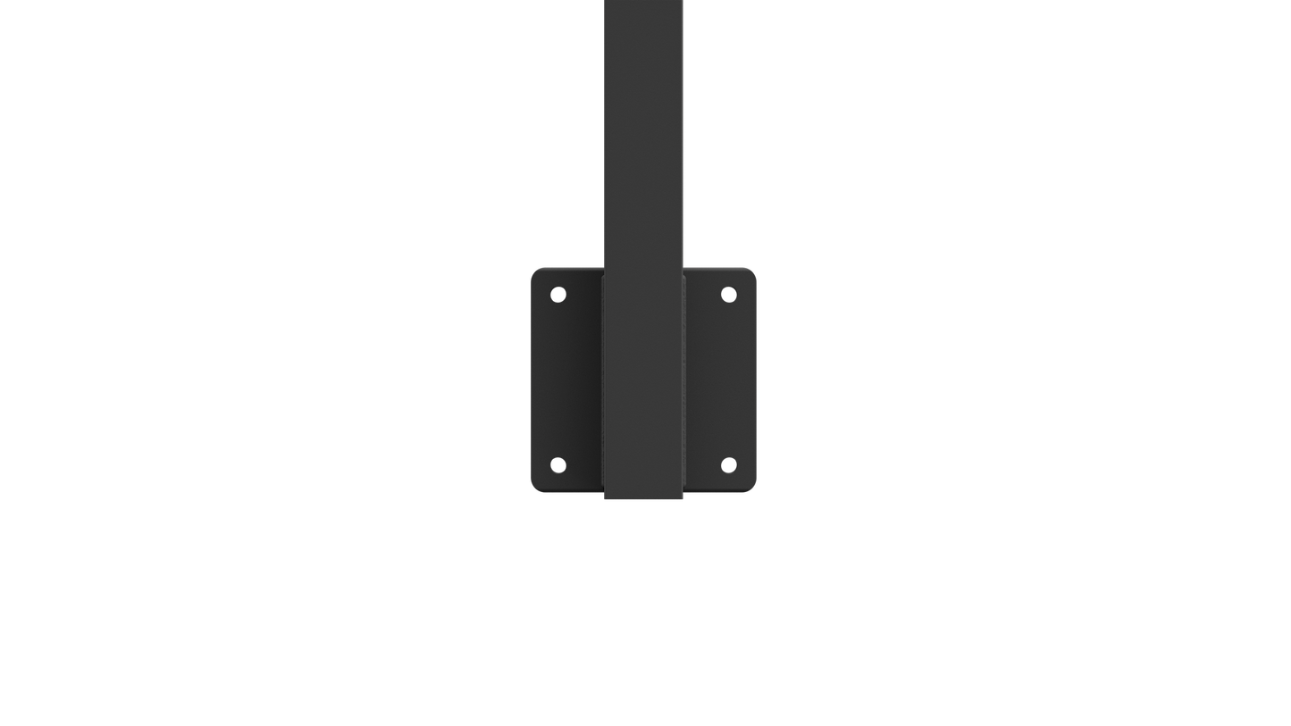 Face Mount Fence Post | Mid | 50x50mm Aluminium | 1500mm | Black, White & Monument