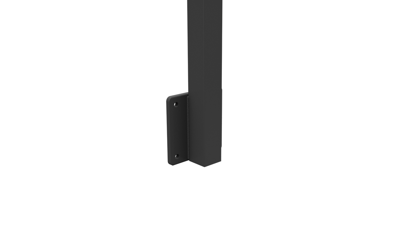 Face Mount Fence Post | Mid | 50x50mm Aluminium | 1500mm | Black, White & Monument