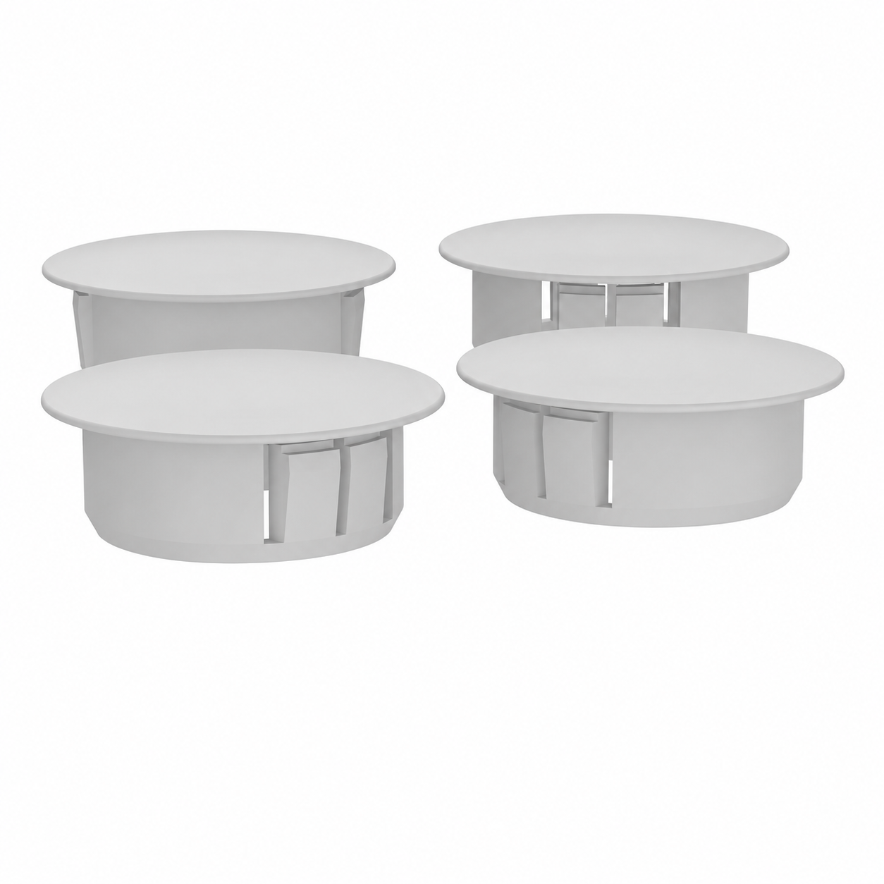 Aluminium Fence Post Hole Plugs | Black, White & Monument | Pack of 4