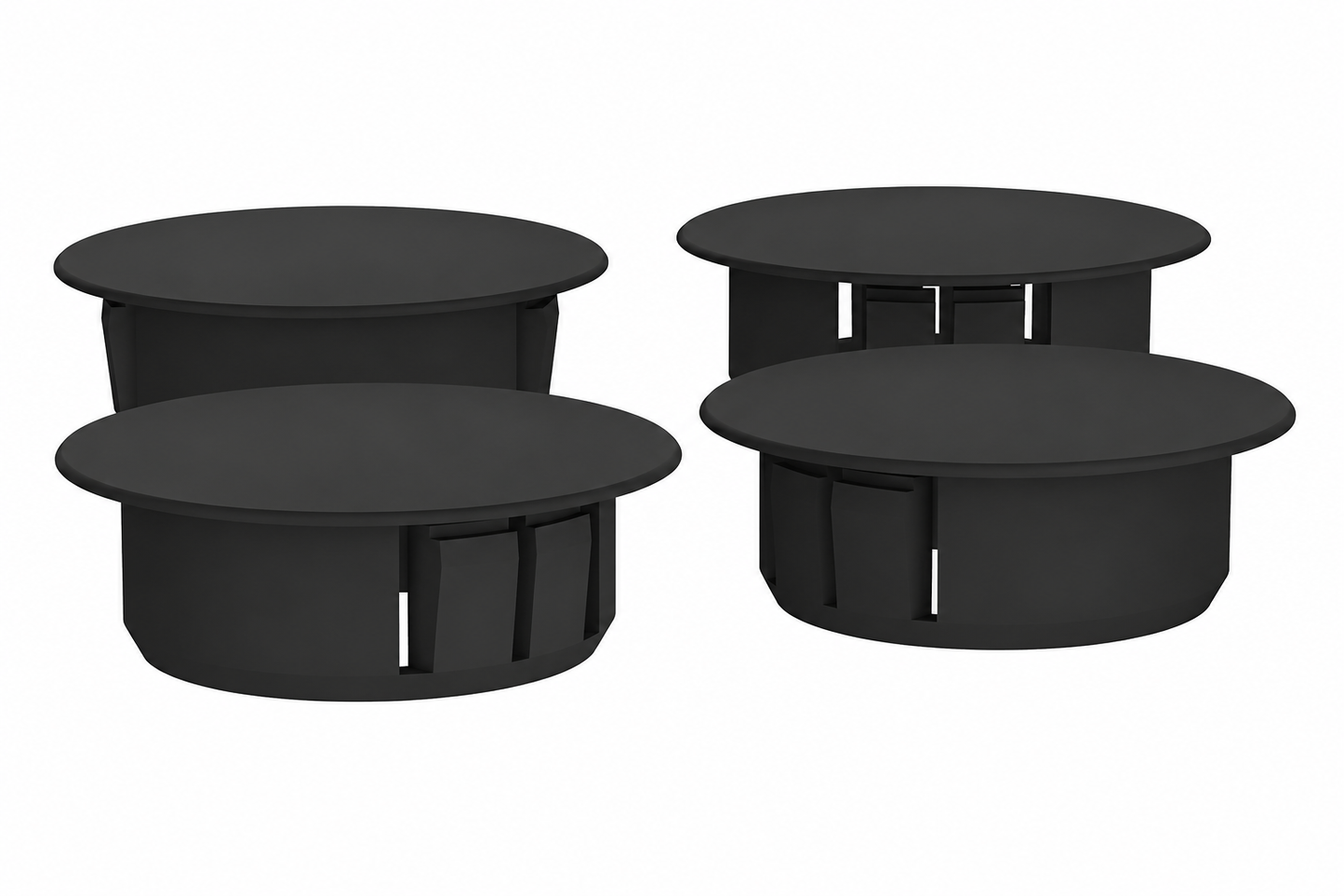 Aluminium Fence Post Hole Plugs | Black, White & Monument | Pack of 4