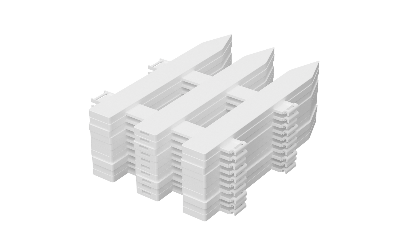 PVC Garden & Lawn Edging | White | 3000mm | 10 Pack