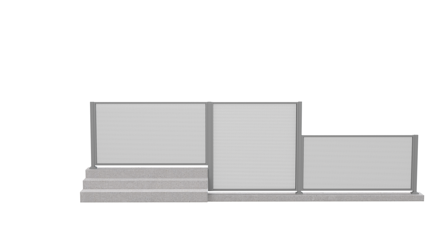 Premium Perf Transition Pool Fence Panel | 1288mm W x 1888mm H | AS1926.1