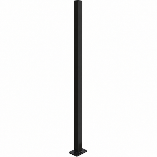 Aluminium Base Plate Post - 50x50mm | Flat Top Pool Fence