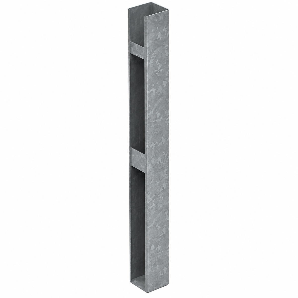 PVC Fence Post Concealed Base Plate | Surface Mount | Galvanised Steel