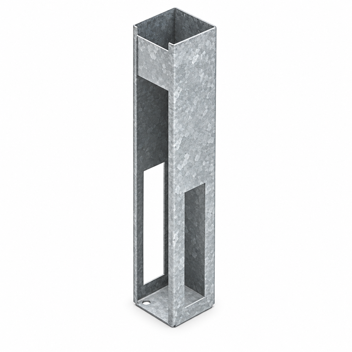 PVC Fence Post Concealed Base Plate | Surface Mount | Galvanised Steel