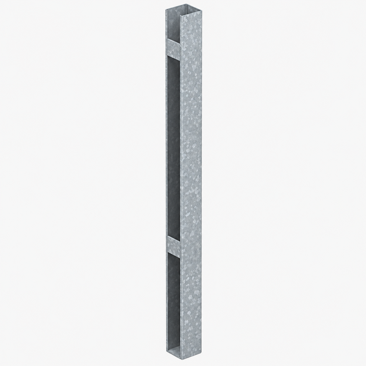 PVC Fence Post Concealed Base Plate | Surface Mount | Galvanised Steel