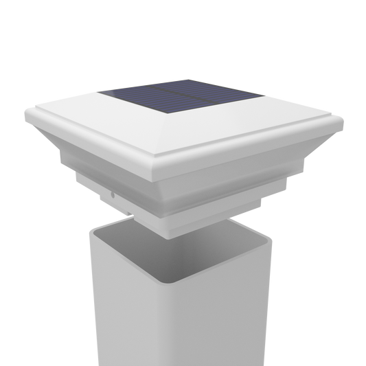 PVC Solar Post Light | White | 102mm & 127mm