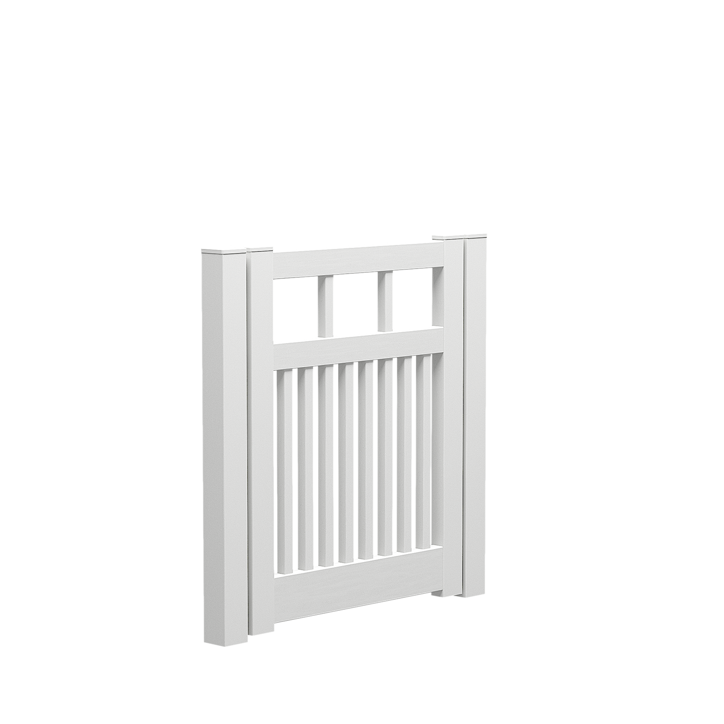 White PVC Semi Privacy Gate | 1000mm & 1500mm W x 1200mm H
