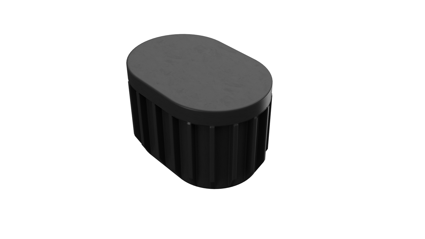 PIK Fencing Base Plate Plug Satin Black & Pearl White | Finishing Plug for Unused Plinth Fixing Holes