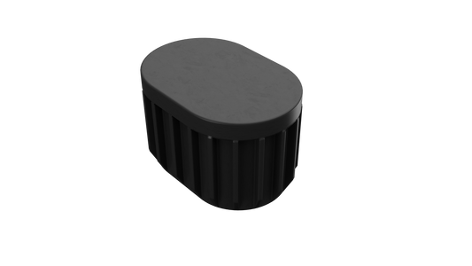 PIK Fencing Base Plate Plug Satin Black & Pearl White | Finishing Plug for Unused Plinth Fixing Holes