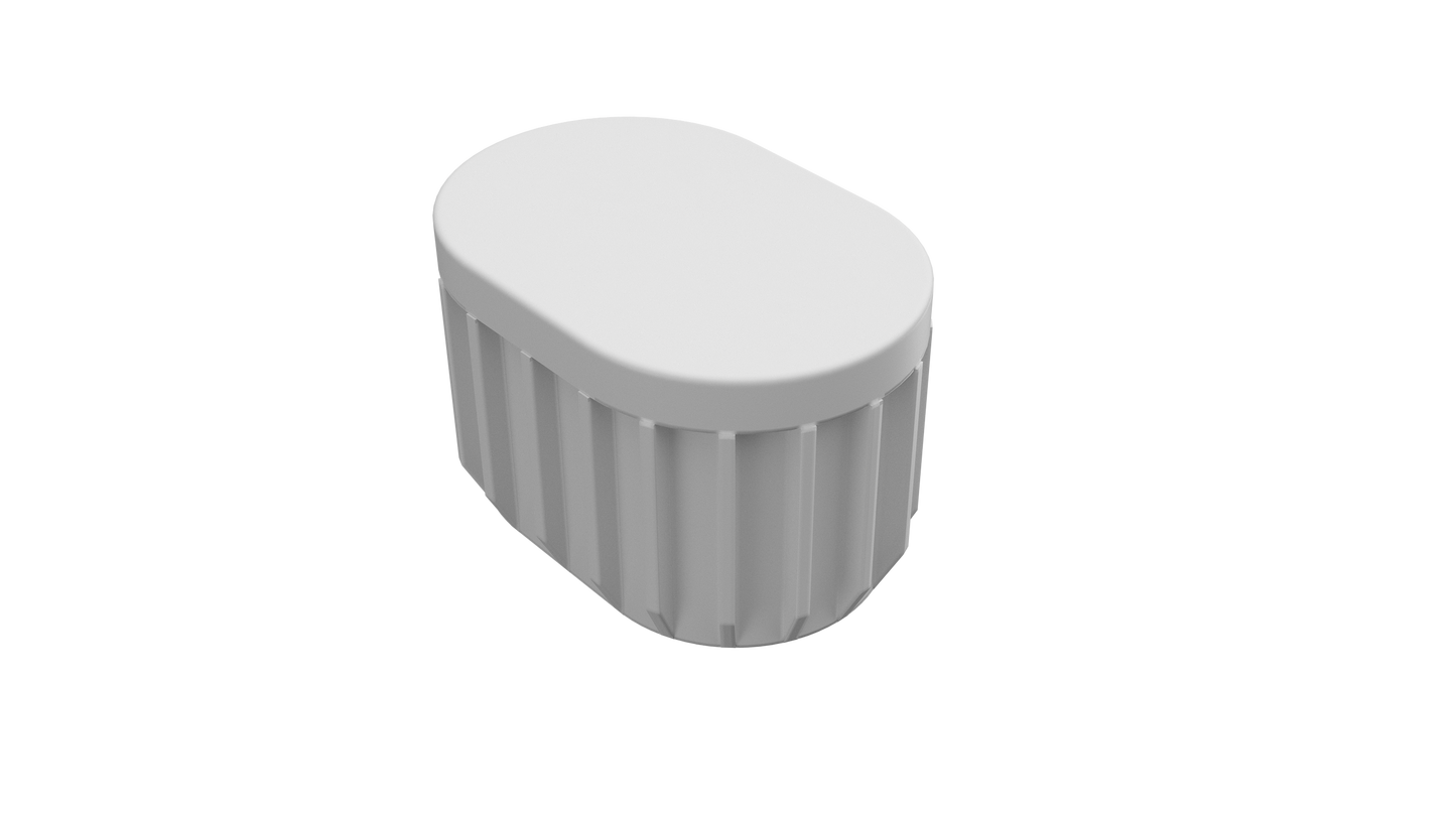 PIK Fencing Base Plate Plug Satin Black & Pearl White | Finishing Plug for Unused Plinth Fixing Holes