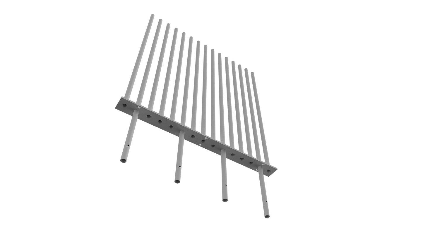 PIK Fencing 400mm Base Extender Picket Satin Black & Pearl White | Extra Anchoring and Slab Edge Fill