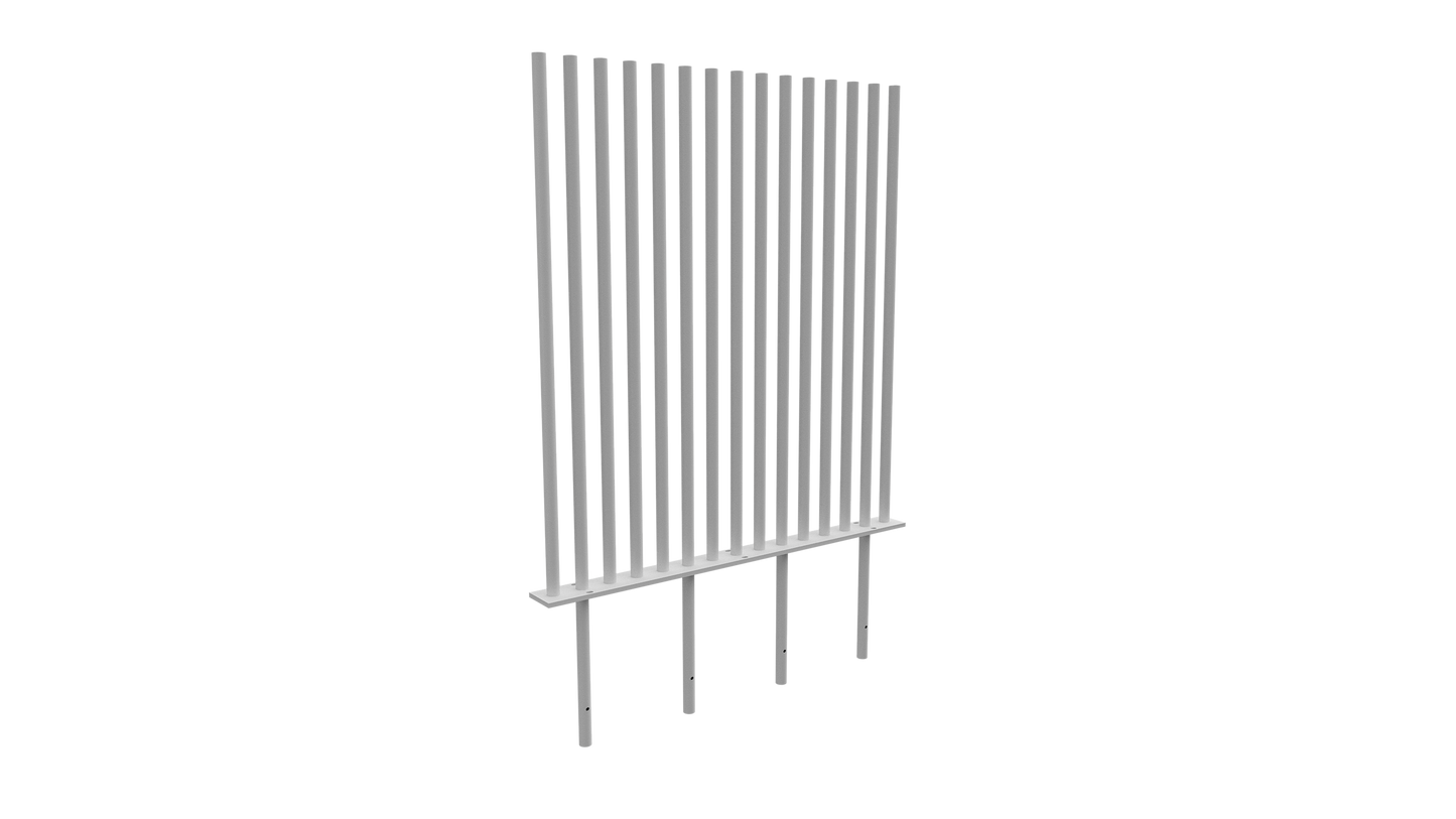 PIK Fencing 400mm Base Extender Picket Satin Black & Pearl White | Extra Anchoring and Slab Edge Fill