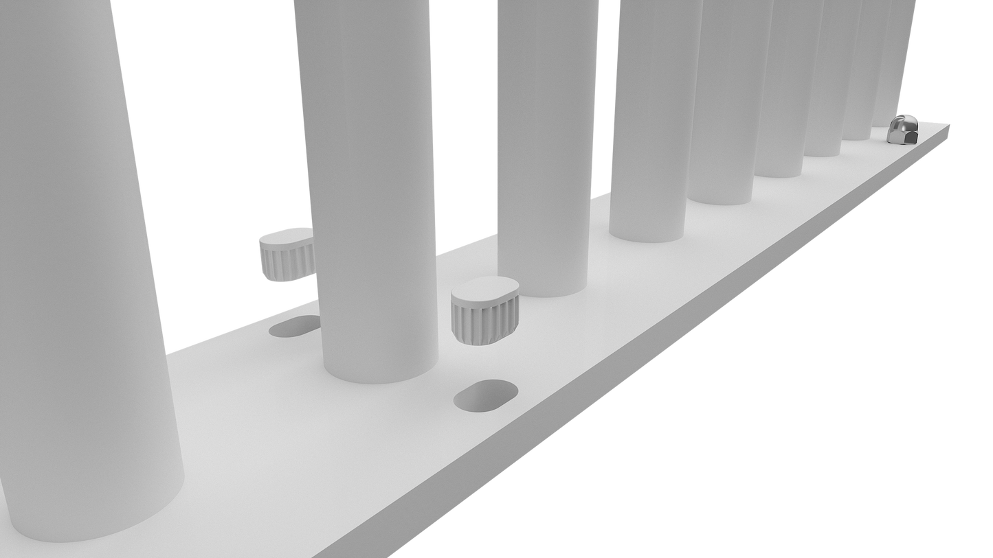 PIK Fencing Base Plate Plug Satin Black & Pearl White | Finishing Plug for Unused Plinth Fixing Holes