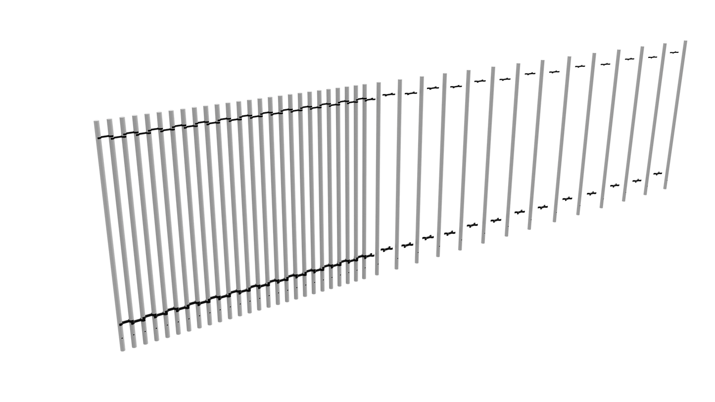PIK Fencing Kit in a Box 1600mm Satin Black & Pearl White | AS1926.1 Pool Compliant Individual Steel Pickets
