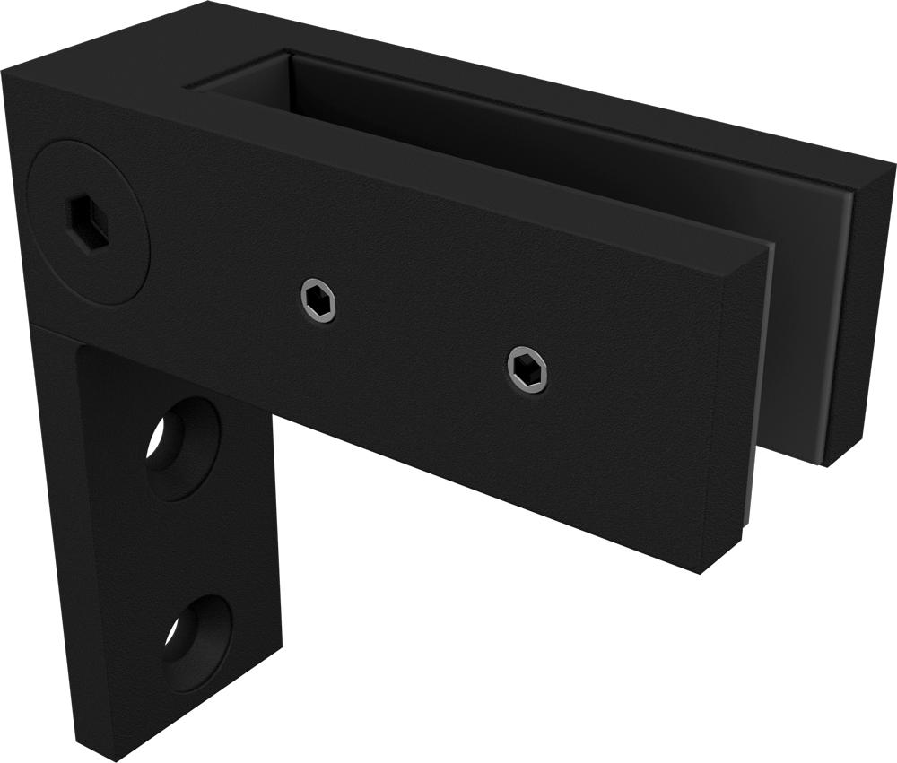 Wall to Glass Clamp - Black