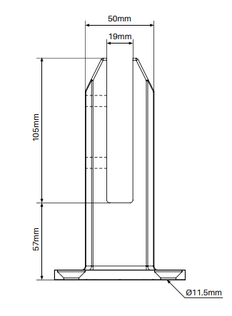 Standard base plate spigot
